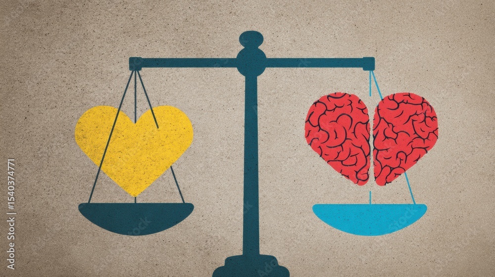 Poster Exploring the Balance Between Physical Health and Mental Health With a Side-By-Side Chart for Better Well-Being Understanding