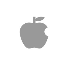 Grey Digital Apple Symbol Design