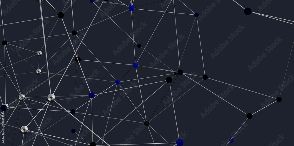 Poster stock photo of an abstract network connection. perfect for technology, business, and communication c
