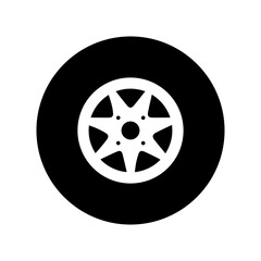 Fototapeta premium tire wheel glyph icon