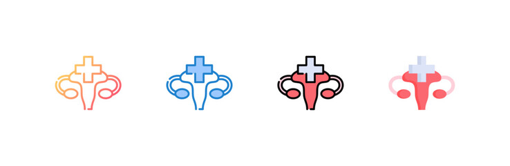 Sexual Health icon set multiple style collection
