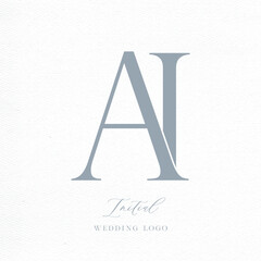 AI Initial Wedding Logo Monogram