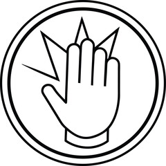 High Five!  A Vector Illustration of a Hand Gesture Icon