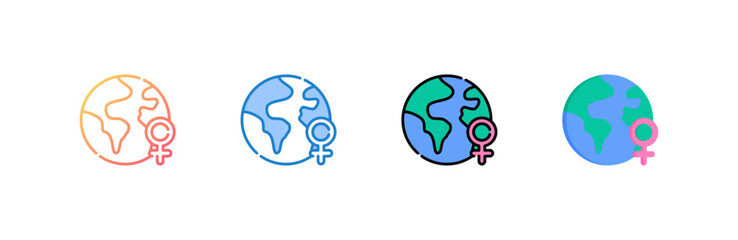 Globalization icon set multiple style collection
