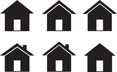 House Icons Simple Home Symbols for Design Projects