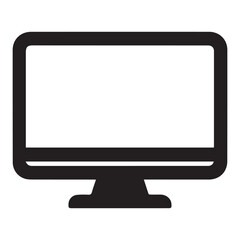 Simple Desktop Computer Monitor Icon Design for Website or App Interface