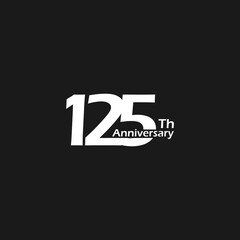 anniversary logo design, 125th anniversary, symbol, icon, party, logo design for 125th anniversary, vector, success, illustration, birthday, symbol, background, year, congratulations, greeting, invita