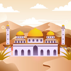 Mosque Islamic Vector Illustration Design Template