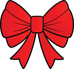 red bow with ribbon