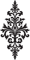 Obraz premium Elegant Floral Damask Stencil Design