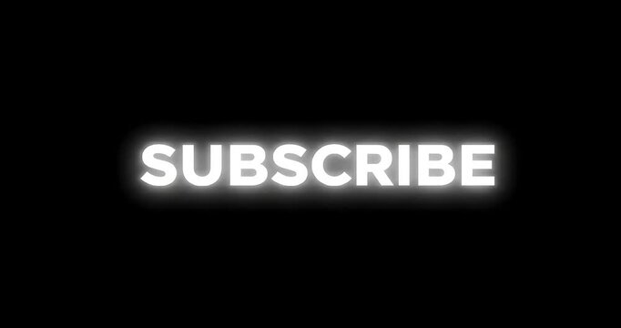 White subscribe text on a plain black background in a centered position