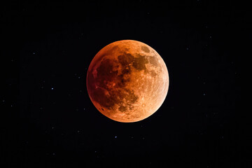 Blood Moon Lunar Eclipse shadow