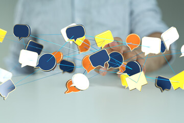 Visual representation of worldwide communication and interconnectedness.