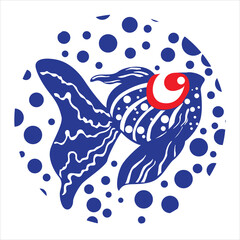 fish for t shirt design illustration vector