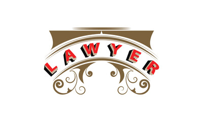 LAWYER lettering custom style design
