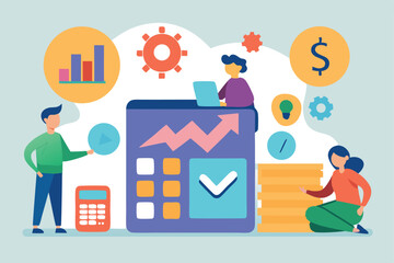 business people icon set