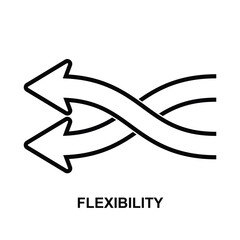 Flexibility icon isolated on background vector illustration.