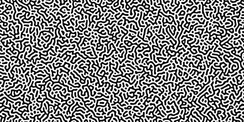 Abstract Reaction-diffusion Turing pattern natural texture gray gradient color scheme. Linear design with biological algorithm psychedelic background. Reaction-diffusion or truing patter	