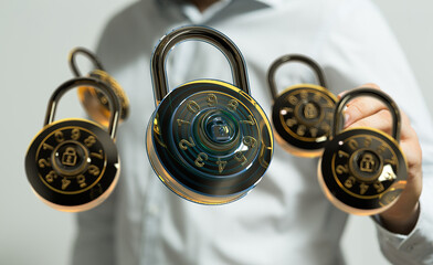 Safeguarding information with advanced encryption and strong passwords.