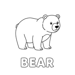 Naklejka premium Coloring picture of animal. Learning book for kids. Drawing picture for kids