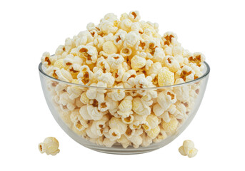 Isolated Bowl Full of Freshly Popped Popcorn