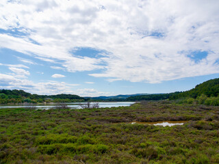 Vue de la réserve naturelle de Bages-Sigean, France.