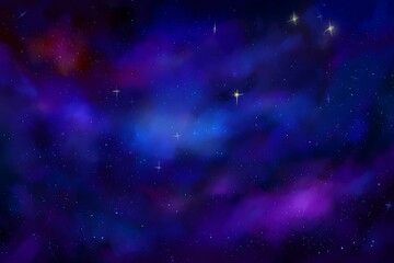 Naklejka premium Deep space nebula