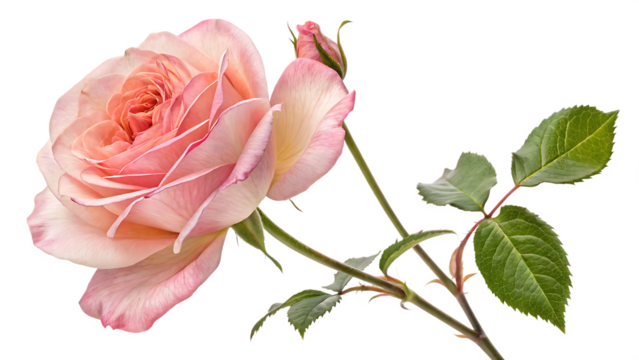  Bulgaria  rose  rosa  isolated on white background PNG. AI GENERATED