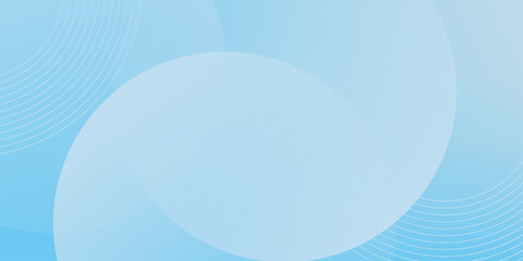 Abstract minimalist banner background, pastel colorful, blue and white gradations. Circle effect style geometric simple art