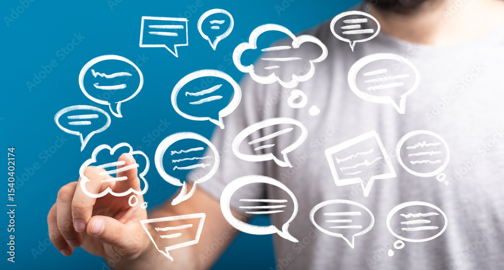 Poster effective communication strategies for handling multiple conversations simultaneously. boost team pr
