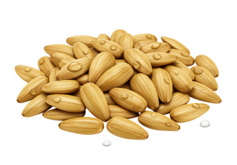 Isolated Pile of Flax Seeds