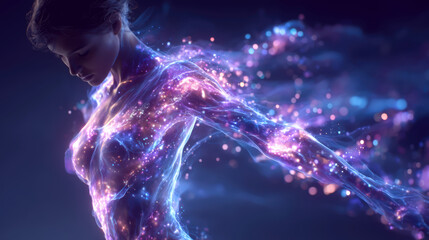 generative illustration. awareness of astral energies of the subtle plane.	