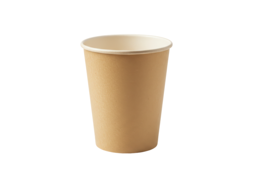 Isolated Kraft Paper Cup