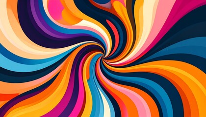 Colorful Swirling Abstract Design.