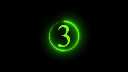 3D glowing 3 number animated. Three-dimensional 1 numbers rotatetion Shiny metallic number countdown sequence with rotating numbers 3. countdown . - Powered by Adobe