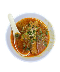 Mutton Paya, Nehari bowl served on isolated background