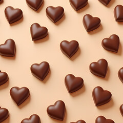 Fototapeta premium Chocolate Heart Pattern Design