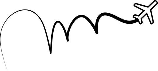 Airplane routes, aircraft, plane paths, travel