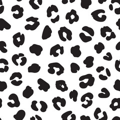 Leopard Spot Pattern Silhouette Vector – Wild Black Animal Texture Illustration