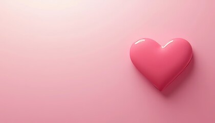 Pink heart against pink background