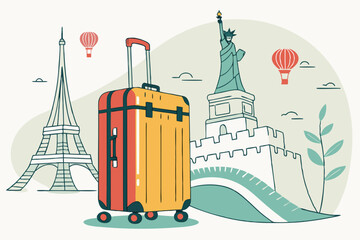 vector illustration of a suitcase