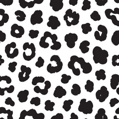 Leopard Spot Pattern Silhouette Vector – Wild Black Animal Texture Illustration