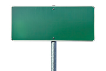 Blank Green Road Sign