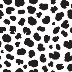 Leopard Spot Pattern Silhouette Vector – Wild Black Animal Texture Illustration