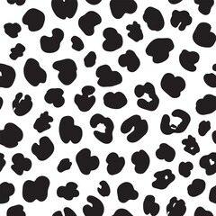 Leopard Spot Pattern Silhouette Vector – Wild Black Animal Texture Illustration
