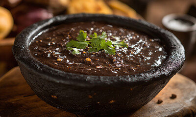Mole Chichilo - A dark, smoky mole from Oaxaca, made with burnt tortillas and chilies.