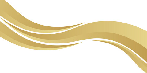 gold wave curve, golden wave corner shape for element, stripes ribbon golden graphic, striped gold. wave abstract geometric