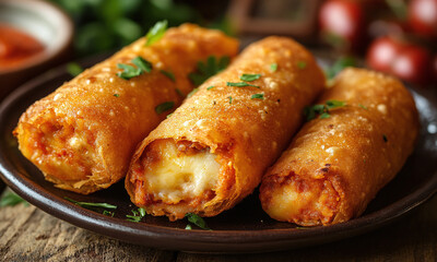 Molotes - Fried masa rolls stuffed with cheese, potatoes, or chorizo.