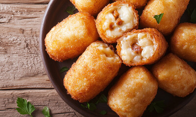 Molotes - Fried masa rolls stuffed with cheese, potatoes, or chorizo.