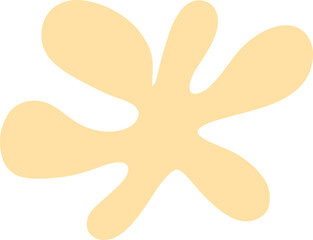 Freeform Pastel Yellow Abstract Blob
